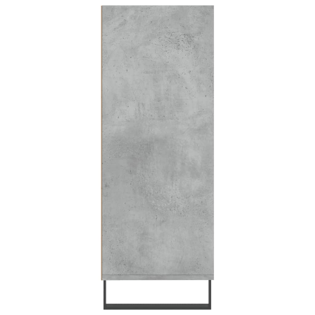Grey Concrete Bookshelf 69.5 x 32.5 x 90 cm Engineered Wood
