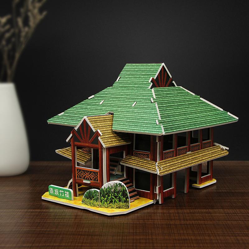 

3D головоломка сборка своими руками модель бумажная форма известные архитектурные достопримечательности китайские развивающие игрушки P024