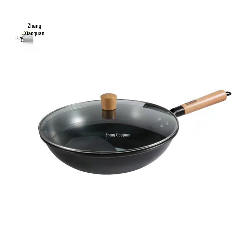 Zhang Xiaoquan 32cm Southern Iron Wok with Lid