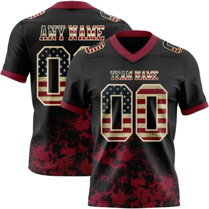 Custom Graffiti Style American Football Jersey Personalized Diy Team Name Number V Neck Breathable Sport Uniform For Men Women