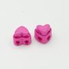 New 5pcs Garment Stoppers Heart-Shaped Plastic Cord Locks Double Hole Spring Toggle Anti-slip Stoppers Garment Accessories