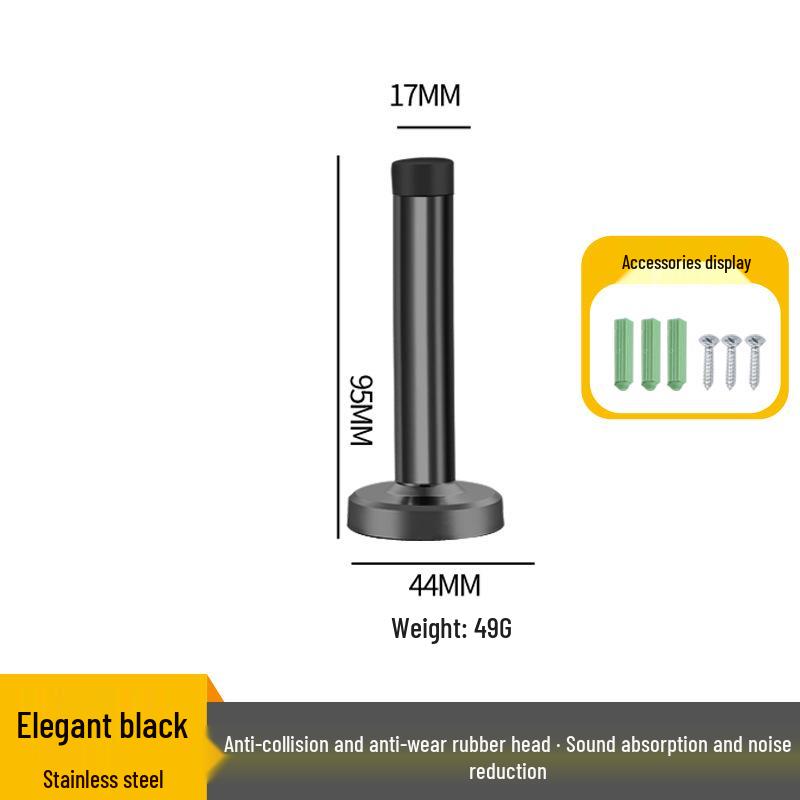 Stainless Steel Anti-Collision Rubber Door Stopper for Glass and Entrance Doors