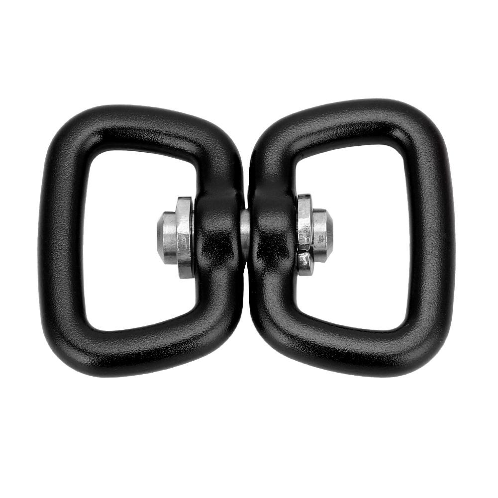 Outdoor Aluminum Alloy Key Connection Buckle Adapter Black