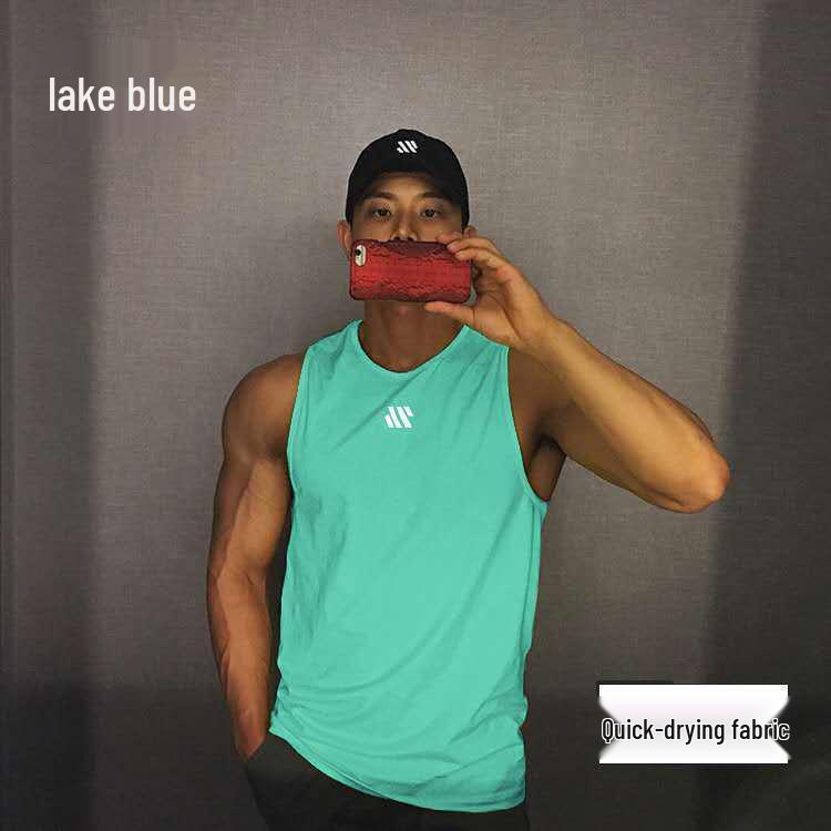 

Мужская быстросохнущая дышащая майка-борцовка для фитнеса - Безрукавная майка для бега и баскетбола M