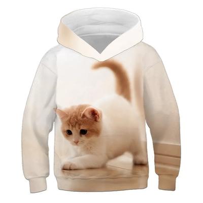 Kinder süße Katze 3D gedruckt Hoodies Jungen Mädchen cool Sweatshirts Hoodie Kinder Mode Pullover Kleidung Tops Baby Pullover