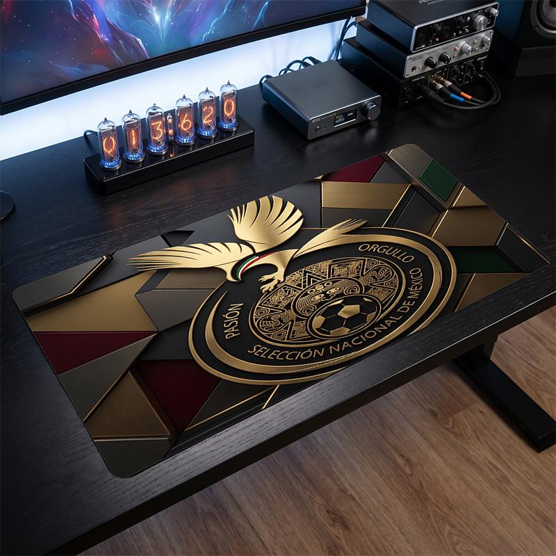 Mexico footbal Crest Mouse Pad, Extended Non Slip Rubber Desk Mat for Gaming Office Laptop Fan Gift