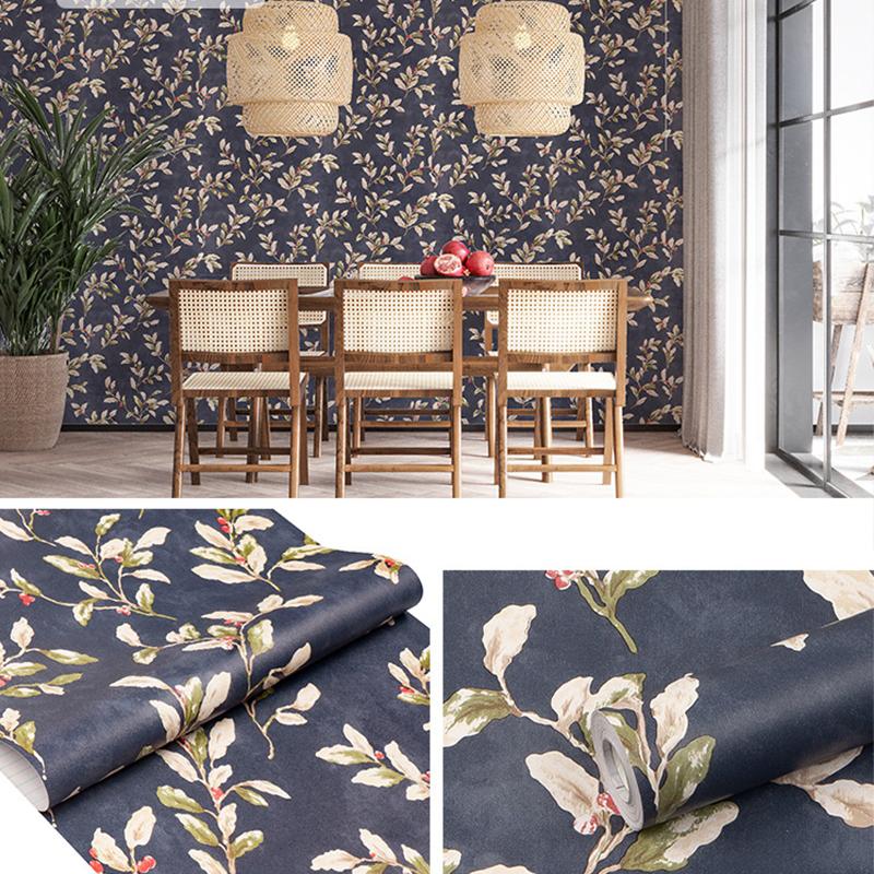 Vinyl Floral Leaf Peel and Stick Wallpaper Self Adhesive Contact Paper Removable Waterproof Wallpaper For Furniture Renovation
