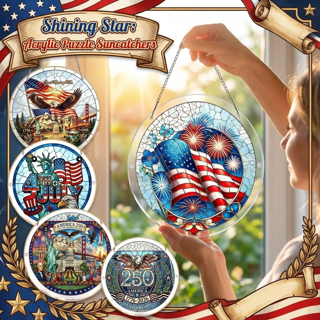 Acrylic Puzzle Can Be Hung Doors, Gardens, Indoor And Outdoor Decoration.Acrylic Puzzles Suncatcher Window Hanging