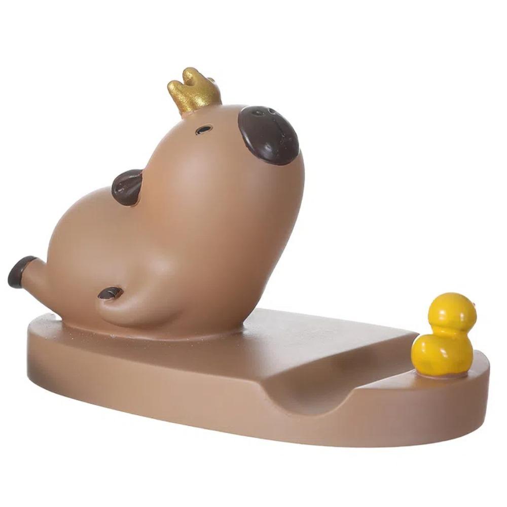 Support Capybara Mobile Phone Stand Figure Model Capybara Cell Phone Bracket  Small Gifts
