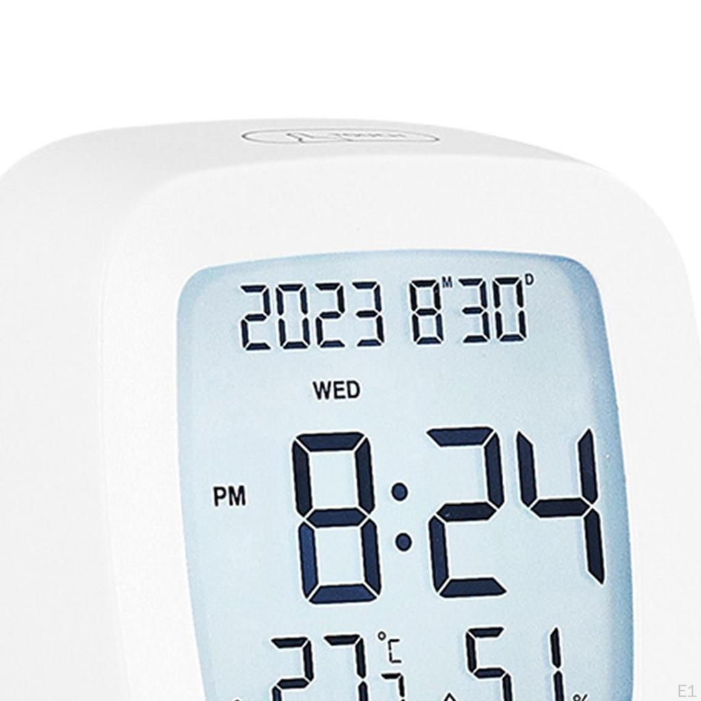 Compact Digital Alarm Clock with 12/24H 3x8x3 Inch for Bedroom, Home, Office, Travel