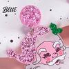 Fashionable Santa Claus Earrings Dangle Funny Christmas Glitter Charm Elegant
