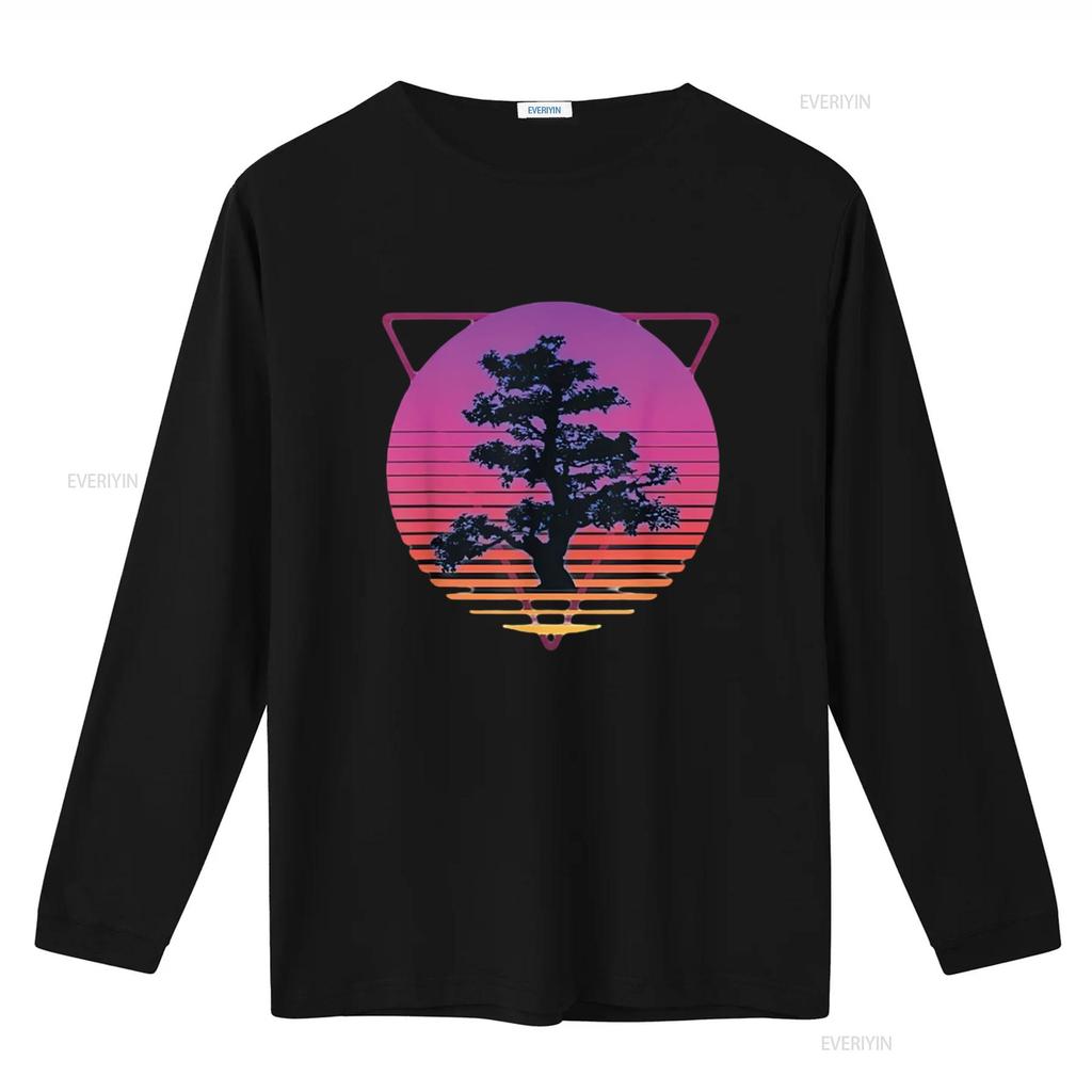 Mens Bonsai Tree Art Japanese Retro Vaporwave Vintage 80s 90s T Shirt White XL vintage Washed Top For Everyday Wear Stretched