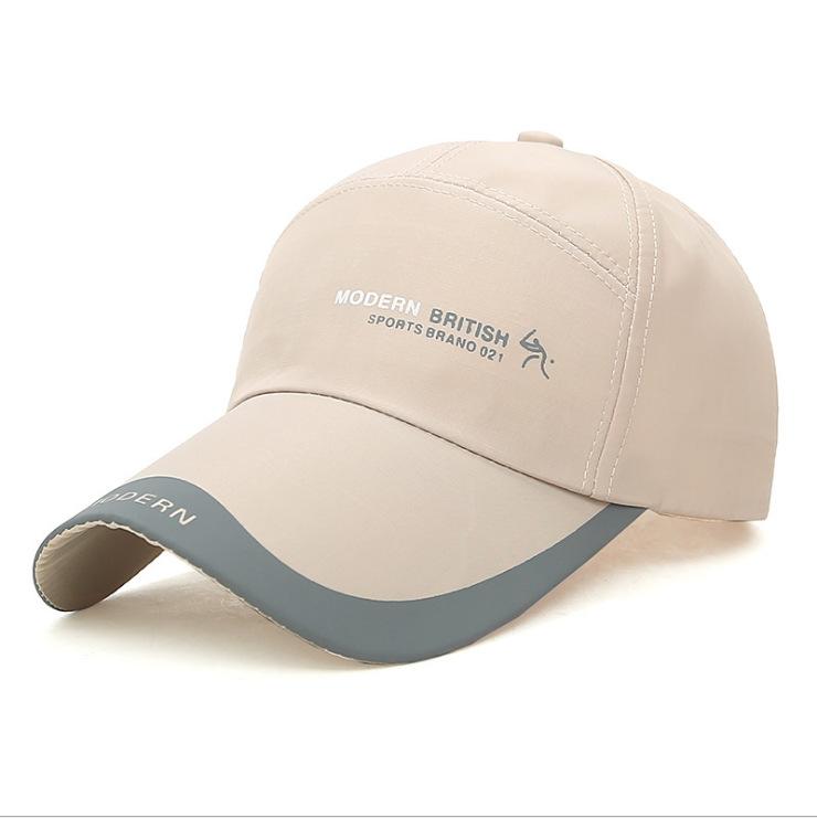 Mesh Breathable Baseball Cap Men's Outdoor Sun Protection Visor Half Mesh Duckbill Cap Fishing Hat Wide Brim