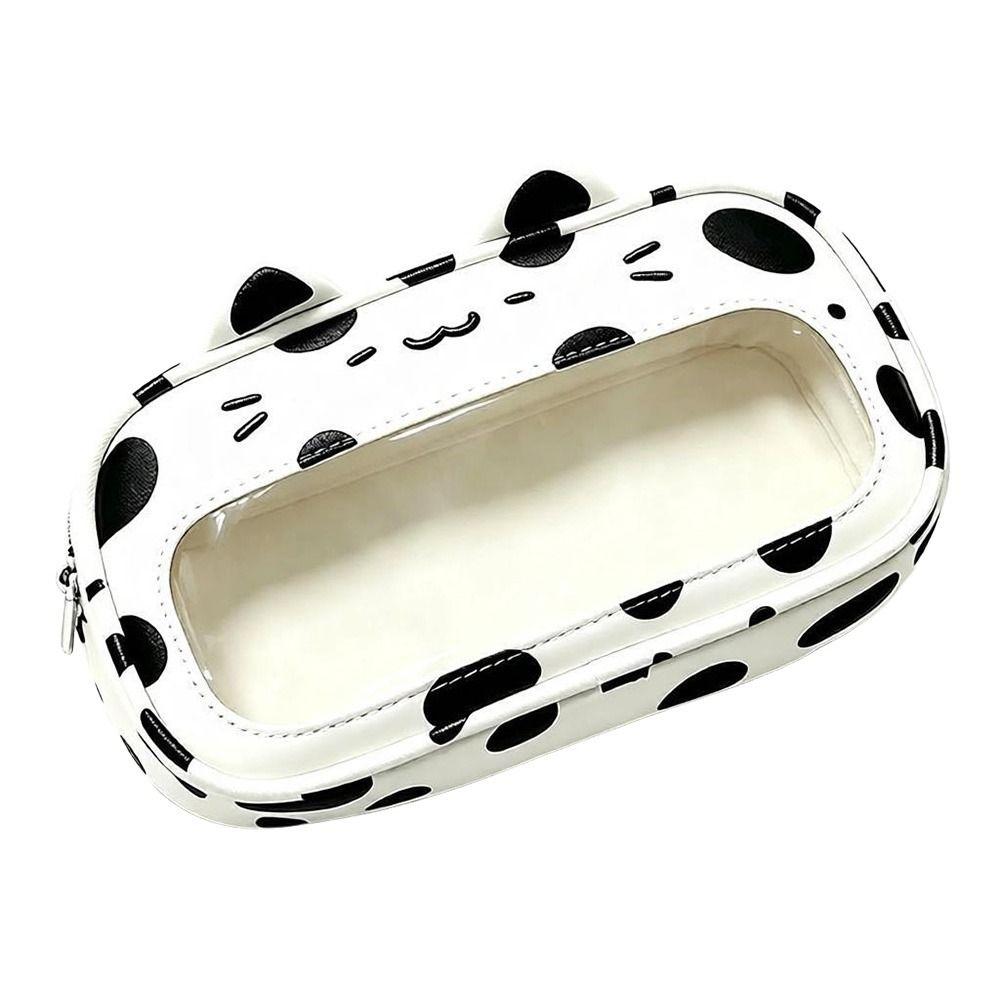 With Clear Window Pencil Pouch Double Layers Stationery Bag Kawaii Pen Bag  Gift