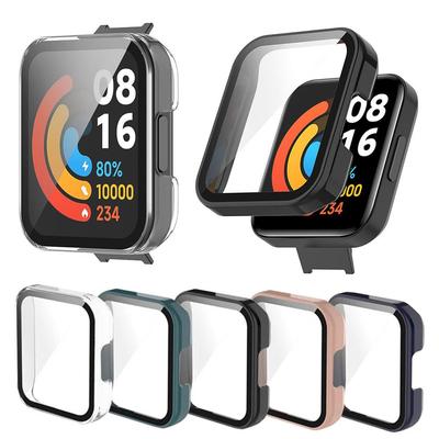 PC + gehärtetem Glas Schutzhülle für Redmi Uhr 2 Lite Vollständige Abdeckung Displayschutzfolie Shell Cover für Xiaomi Mi Uhr Lite