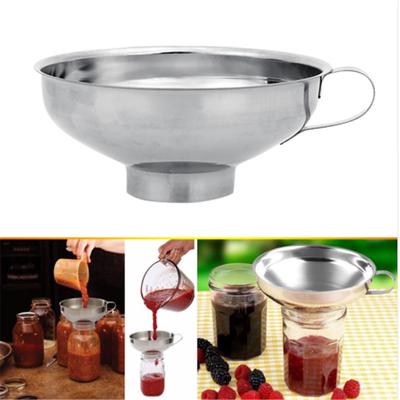 Kitchen Tools Stainless Steel Funnel Kitchen Gadget Wide Mouth Canning Funnel Hopper Filter