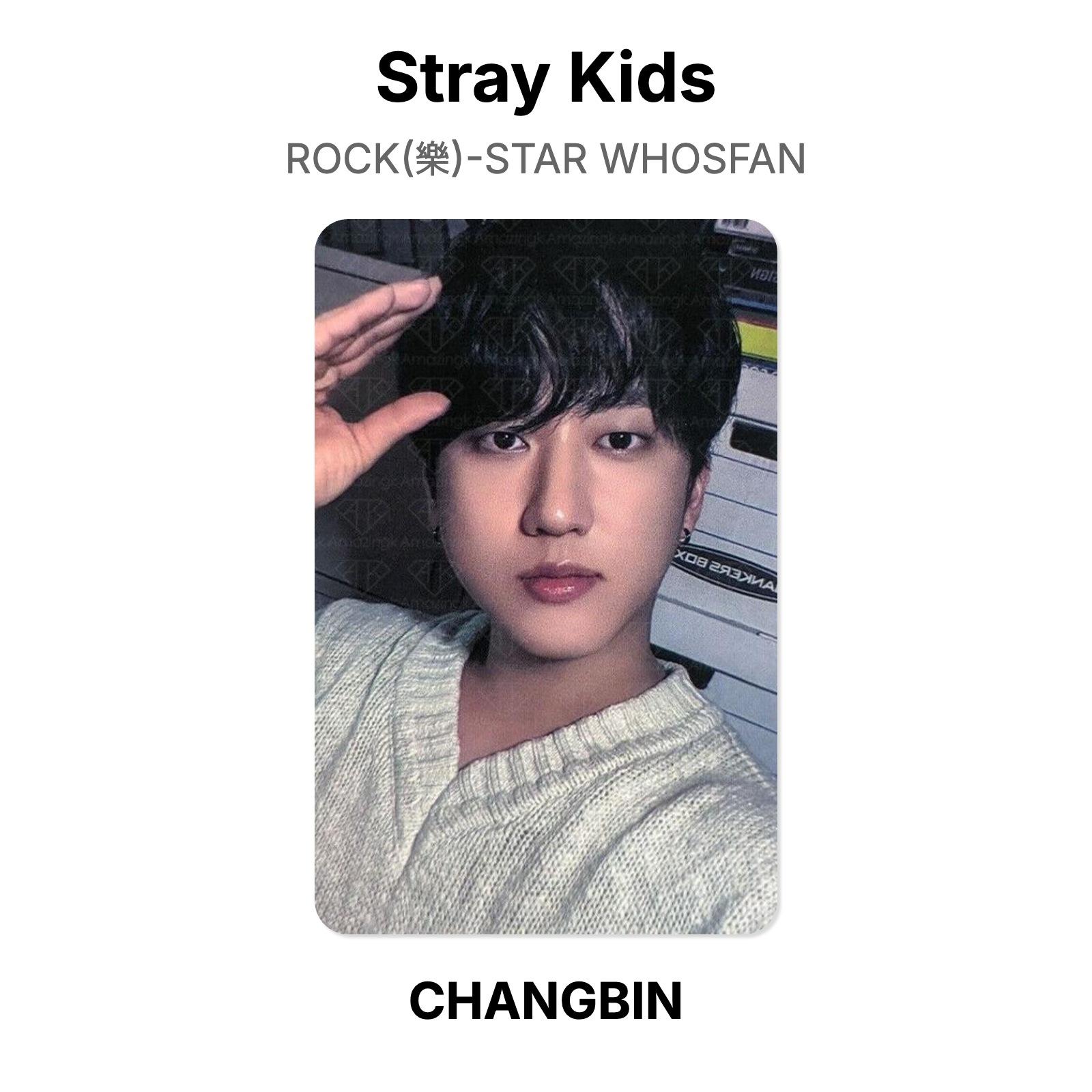 Stray Kids ROCK()-STAR WHOSFAN Official Photocard CHANGBIN