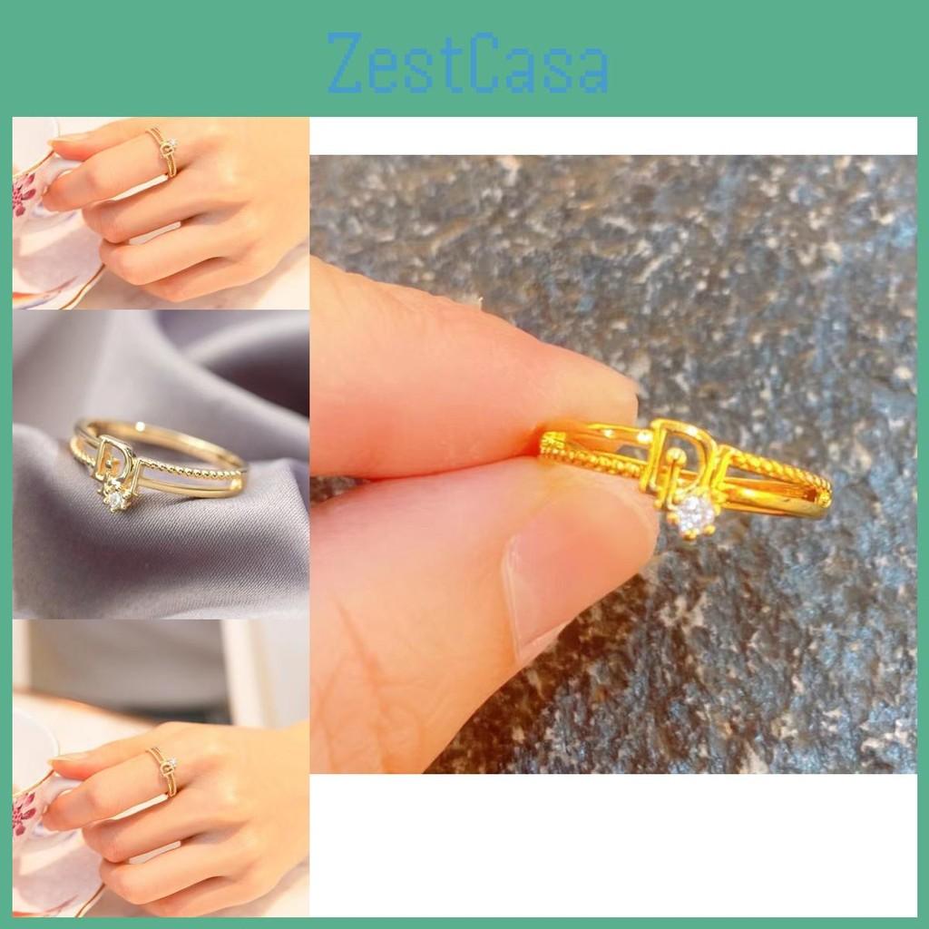 Dring Adjustable Unique For Women Crafted From Brass With Glittering Details Rhinestone