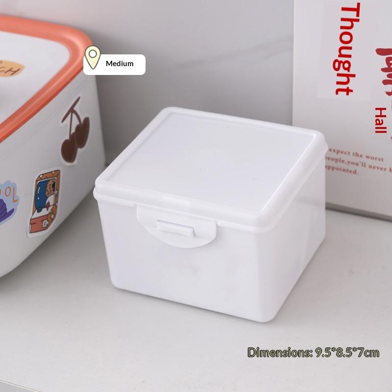 White & Transparent Desktop Storage Box Pos Collection Box Jewelry Container Id Card Organizer