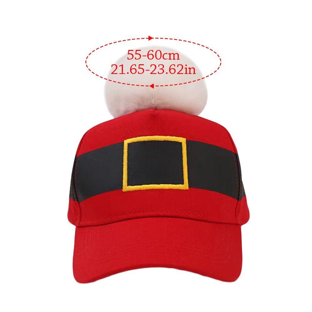 Fashion Fur Pom Poms Christmas Hat Thick Plush Santa Claus Cap Holiday Winter Xmas Gifts for Adults