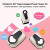 Heart-Shaped Paper Punch Set 9/16/25mm Embossing Machine for Scrapbooking DIY Card Making Zinc Alloy Craft Punches for Paper Gifts