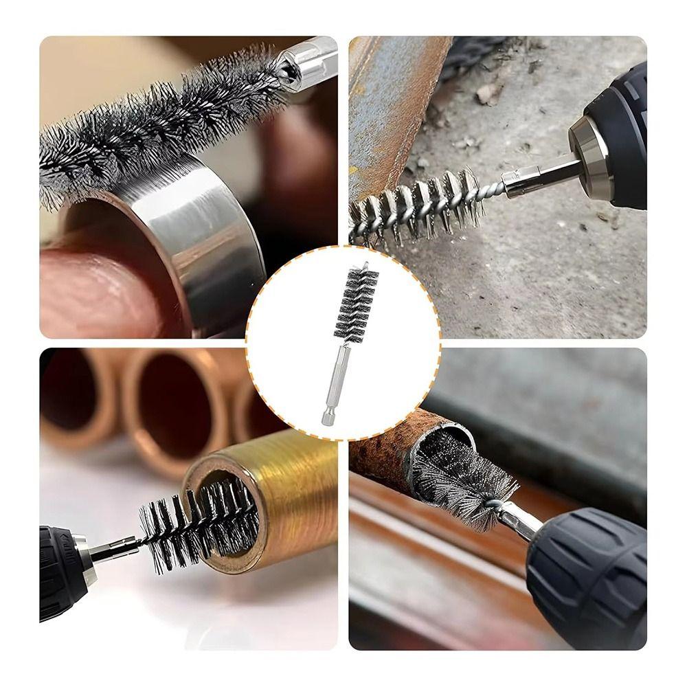 6/8/10/12/14Pcs Washing Polishing Tools Twisted Wire Borebrush  for Power Drill Impact Driver