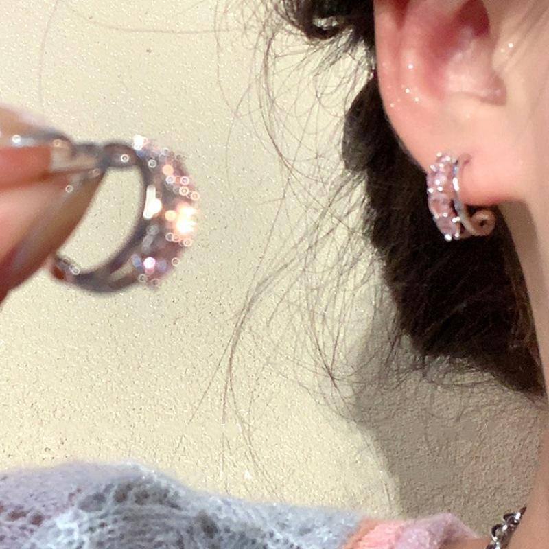 Silver Needle Pearl Zircon Earrings Women's High-end Sense Niche Temperament Cold Wind Mori Earrings Ear Jewelry