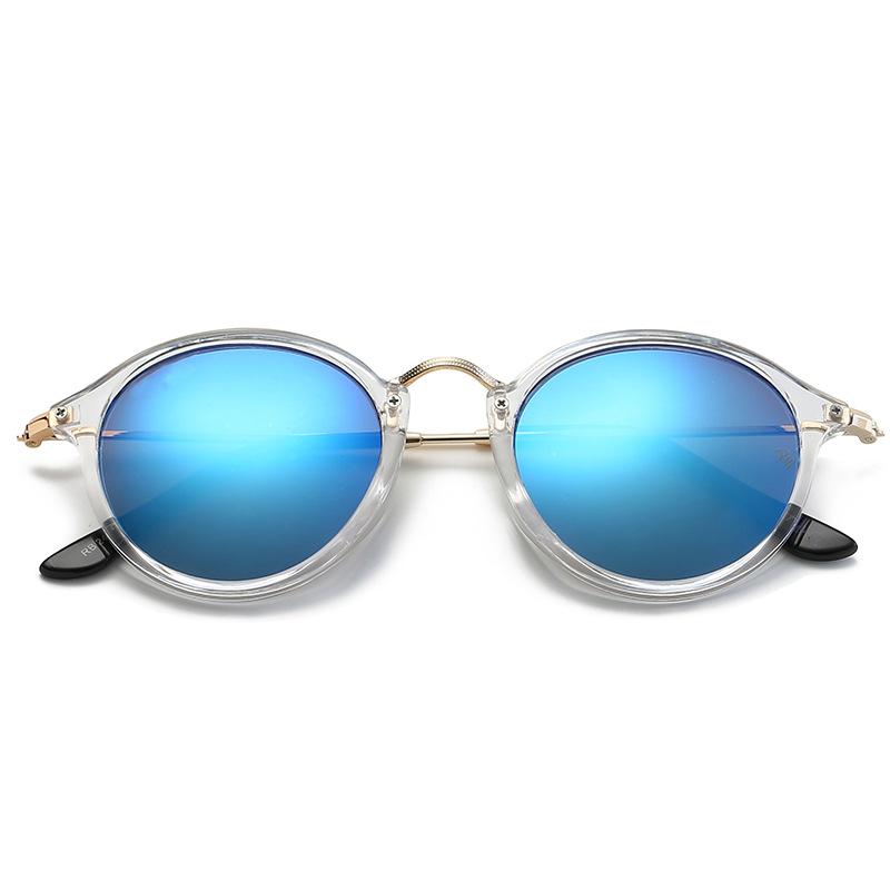 Mote Rund metallramme Speil Solbriller Kvinner Menn Retro Brand Designer Solbriller Trending UV4 Gafas De Sol Mujer