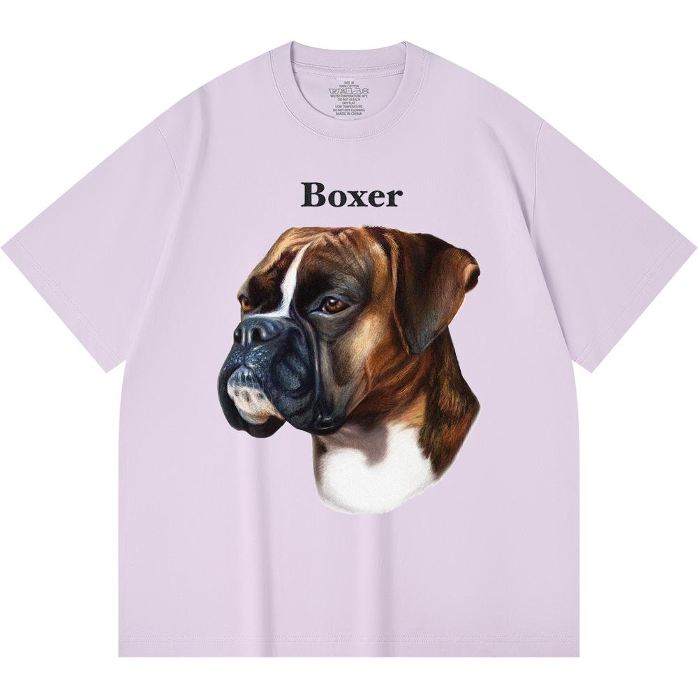 230GSM 100% Cotton T-Shirt Boxer Print Tees Funny Harajuku Style Combed Cotton Tshirt