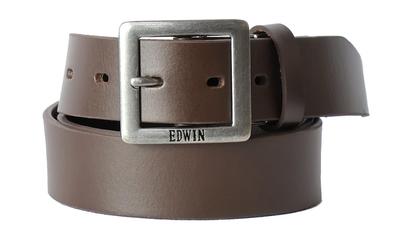Edwin Garrison Leather Genuine 0111178 Dark Belt, Men's, Leather, (One Size, 02 Brown)