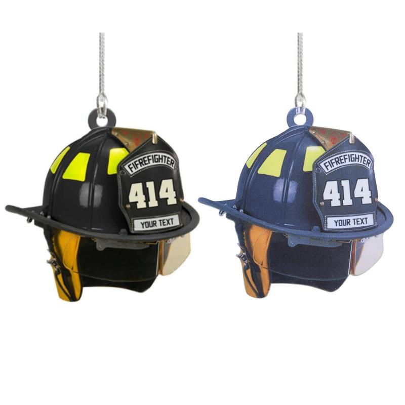 Helmet Fireman Accessories Pendant Purse Decor Keyring for Teens Boys Girls