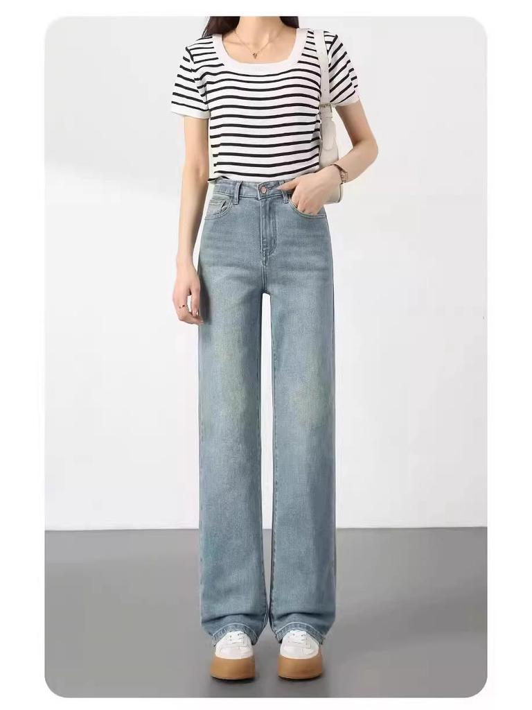 Women's High Waist Light Color Jeans - Spring/Autumn 2025 Style: Straight, Slimming, Petite, Narrow & Wide Leg.