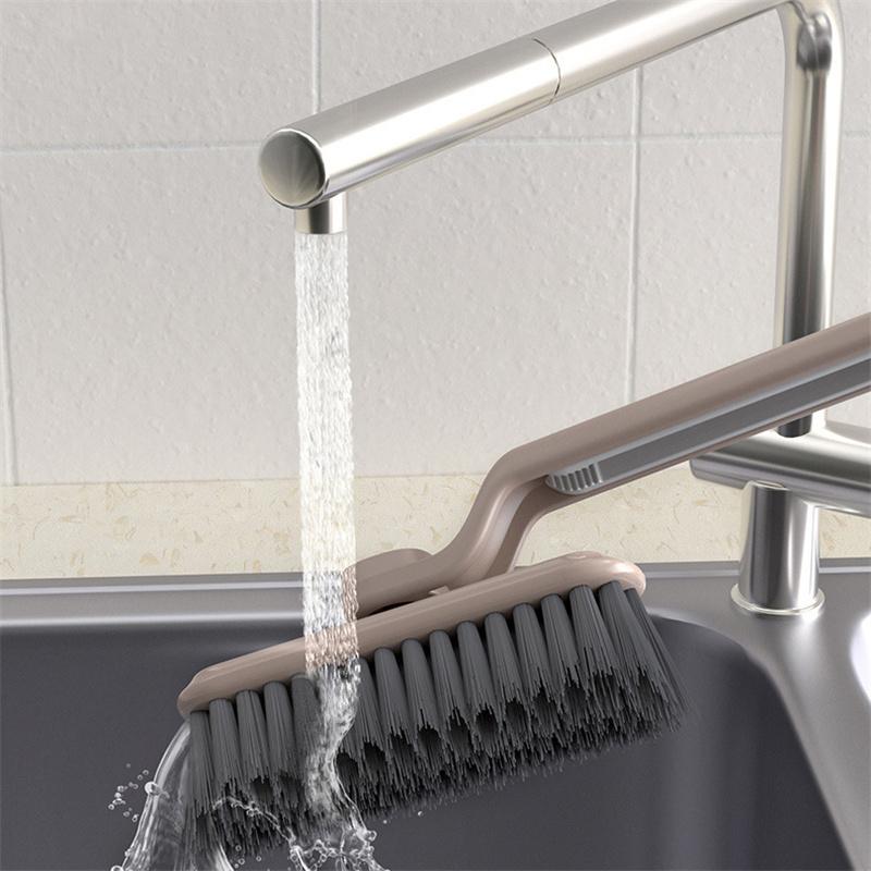 2-in-1 Hard Bristle Rotating Cleaning Brush Bathroom Tile Grout Brush Multi-Angle Wall Gap Floors Sinks Corners Scrubber
