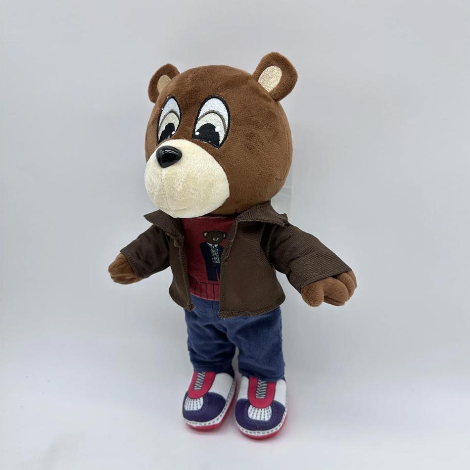 Kawaii Kanye Dropout Bear Teddy Bear Plush Toys Kanye West Graduation Soft Stuffed Home Room Decor Birthday Gift