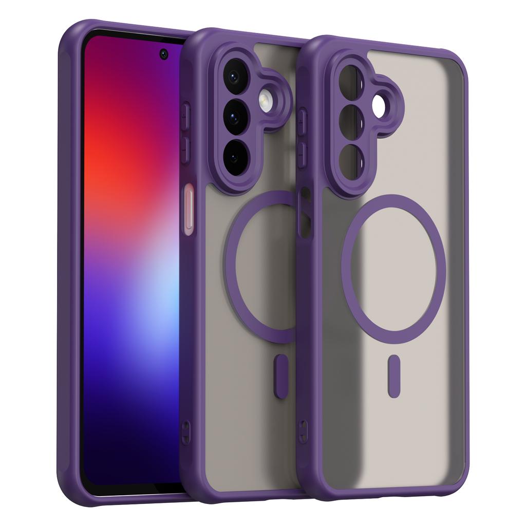 Luxury Matte Transparent Magnetic Wireless Charging Case For Samsung Galaxy A27 A57 A56 A37 A17 A07 A36 A26 A55 A35 S25FE Cover
