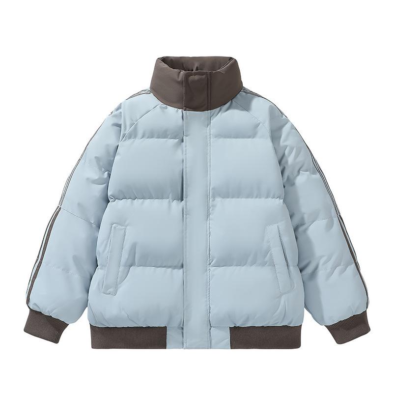 

New down cotton-padded clothes men s winter loose large size cotton-padded clothes thickened warm casual cotton-padded jacket hooded bag jacket S світло-сірого кольору