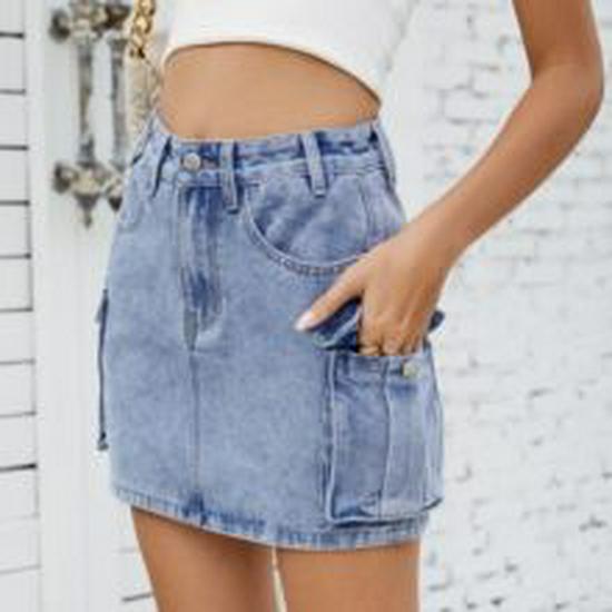 2024 Women's European & American Elastic Waist Casual High-Waist Slimming Denim Shorts