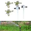 Drehbarer Rasensprenger mit Gewinde, verstellbarer automatischer Schlagregner für Rasen, Garten, Hofbewässerung