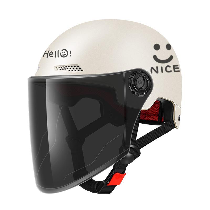 Cycling Helmet, Electric Vehicle Women's New National Standard Summer Sun Protection Motorcycle Men's Safety Helmet Summer Four Seasons Half Helmet