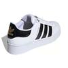 Adidas Womens Superstar Bold 'Cloud White' (women's sizes) Cloud White / Core Black / Gold Metallic Skateboard Shoes FV3336
