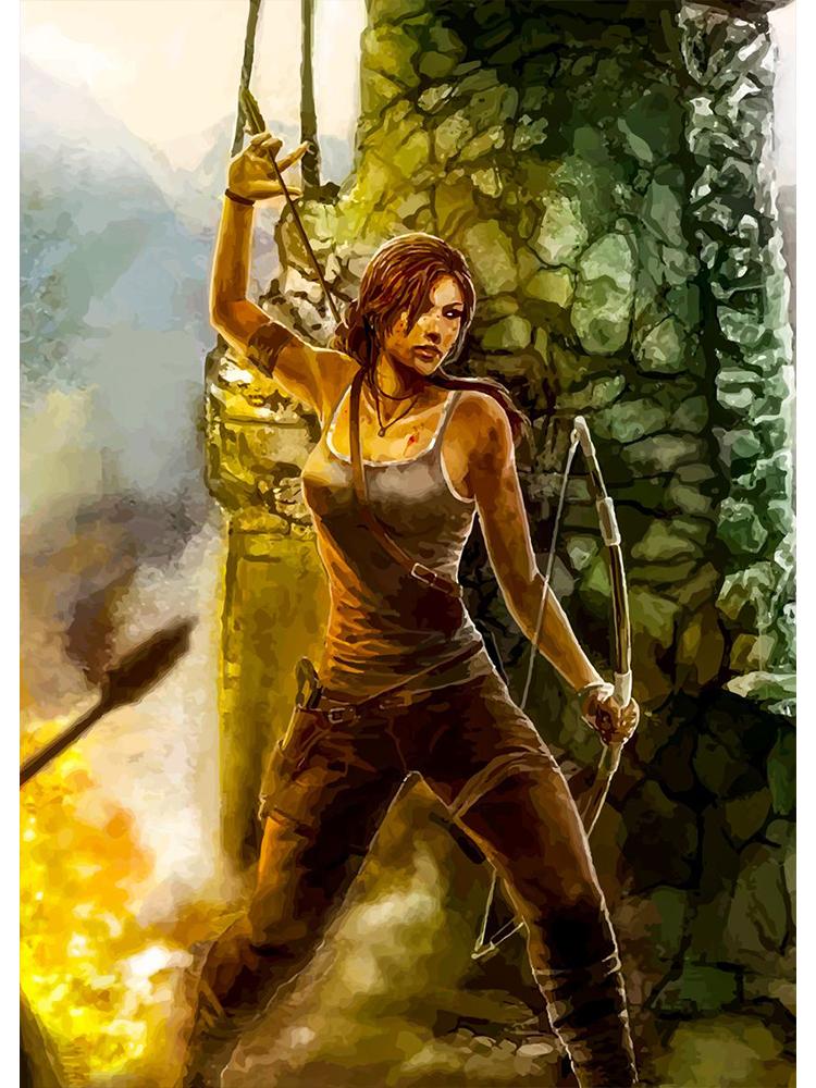 

Вінтажний ігровий аніме та манга Tomb Raider Плакат Картини на полотні Настінне мистецтво Друк Картинки для ігрової кімнати Прикраса дому 21x30cm No Frame