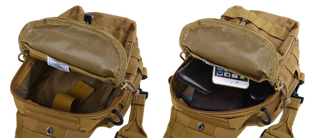RAYMARC Body Bag for Men and 900D Waterproof Brown Women, Nylon, BAG-RMD-001,