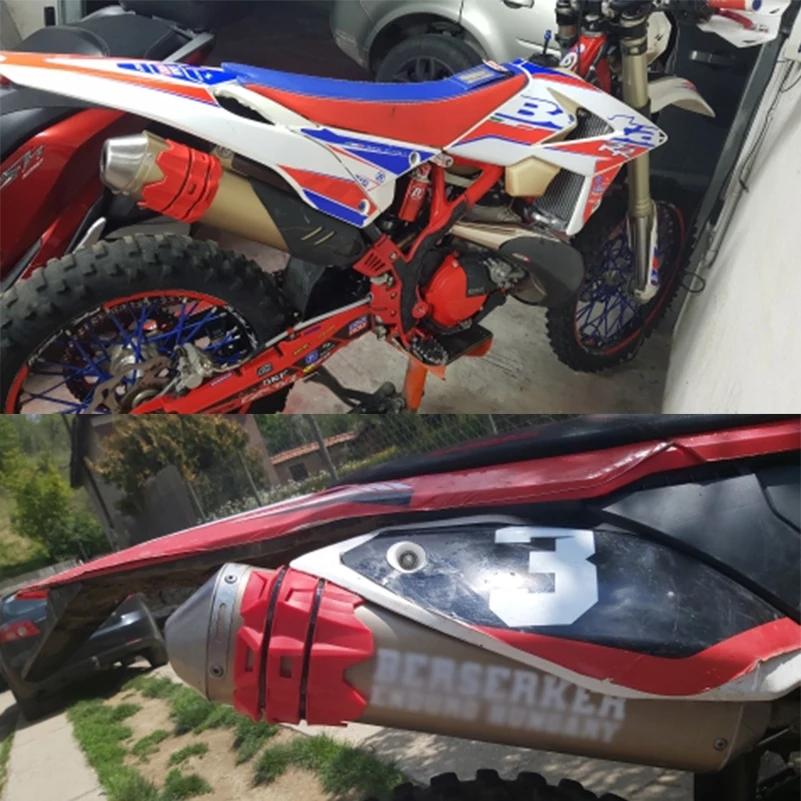 Motorcycle Accessories Exhaust Protection Cover Pit Bike for KTM Honda Yamaha 6 Color Enduro Motocross Tail Pipe Muffler Shield