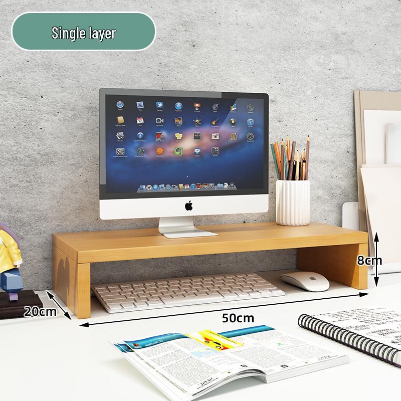 Wooden Laptop & Monitor Riser Stand for Desktops