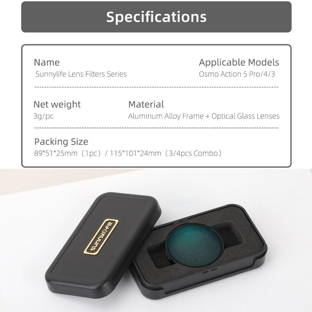 Filtre de Obiectiv MCUV/CPL Capac de Obiectiv din Sticlă Optică pentru DJI Osmo Action 5 Pro/Action 4 3