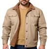 Men's Outdoor Casual Loose-Fit Fleece-Lined Cotton Work Jacket