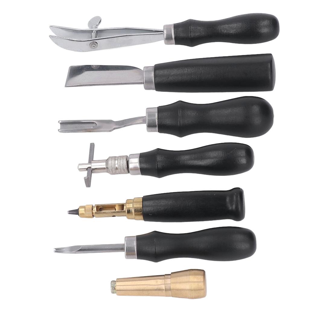 Deri Aletleri Deri Bıçağı Biz Delik Açıcı İğne Saklama Kutusu Kendin Yap El Çantası için Deri İşleme Aletleri