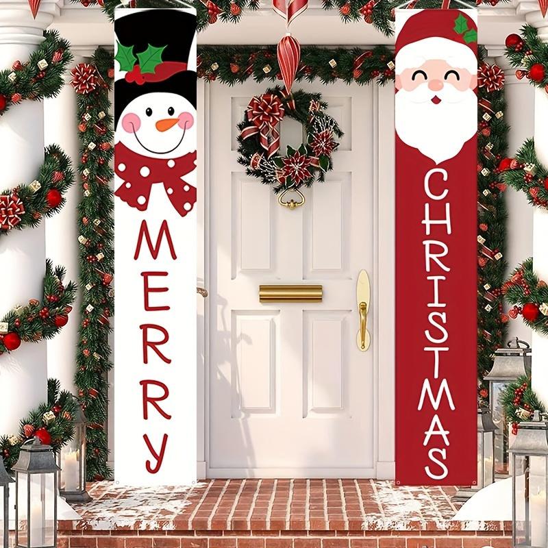 New Snowman Christmas Couplet Hanging Cloth Banner Party Decoration Background Cloth Flag Cloth