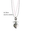 Heart Pendant Necklace, Silver Tone 304 Stainless Steel Y2K Clavicle Chain for Daily Outfits, Styling Variety, Commuting, Parties and Casual Wear