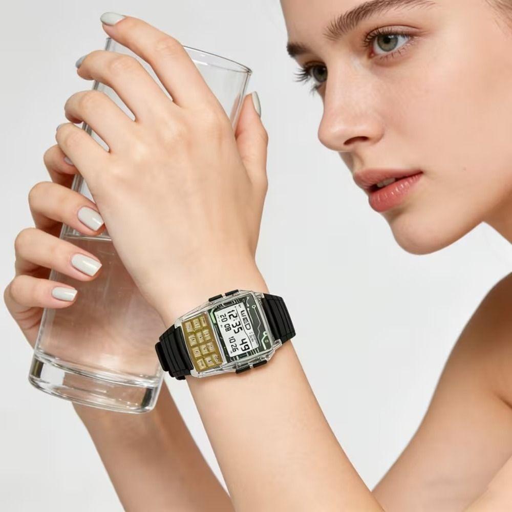 Multifunctional Computer Watch Waterproof Digital Watch Retro Electronic Watch Women